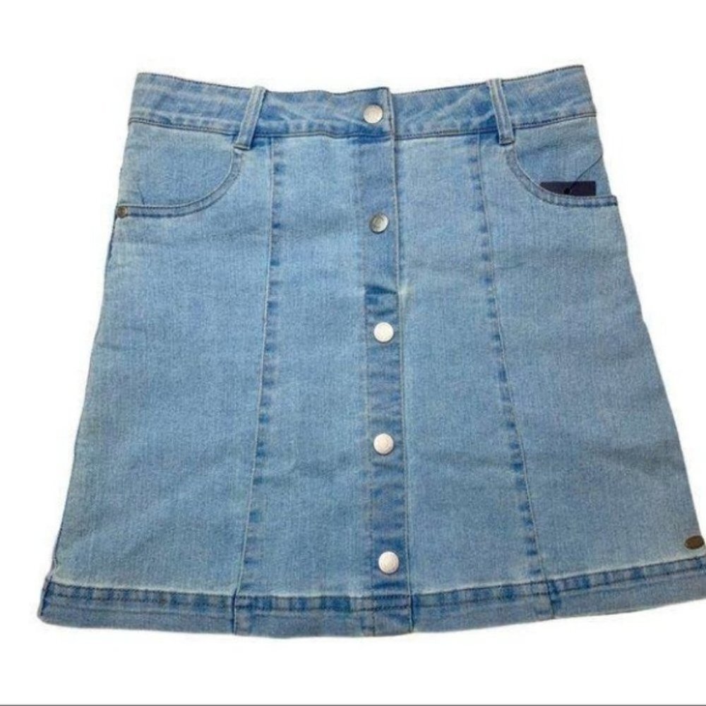 Tommy Hilfiger Girl Button-Front Denim Skirt 12